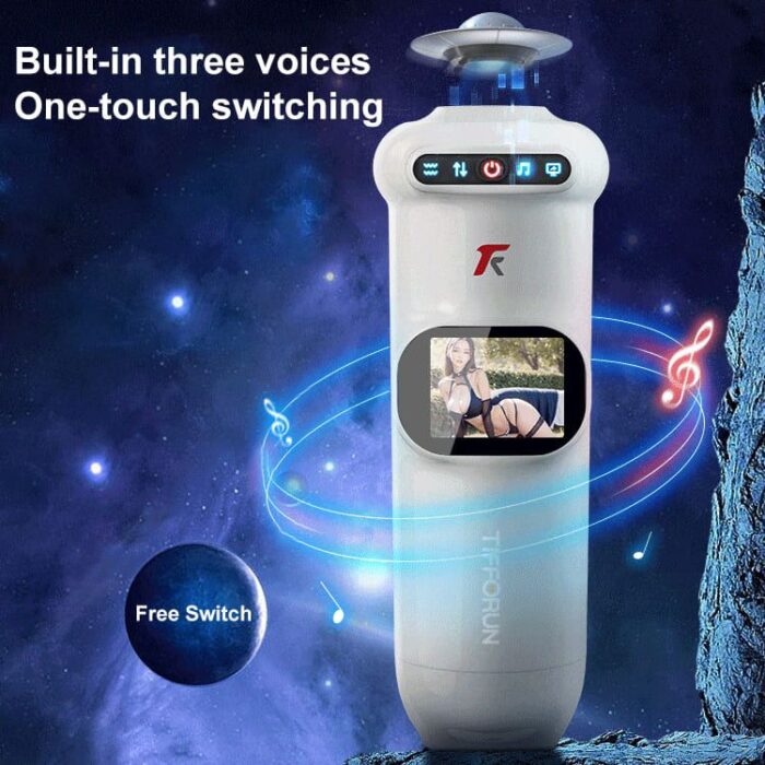 Lovesvibe 9 Vibration 9 Thrusting Automatic Male Masturbator with LCD Display Moan Heating Sex Toys for Men