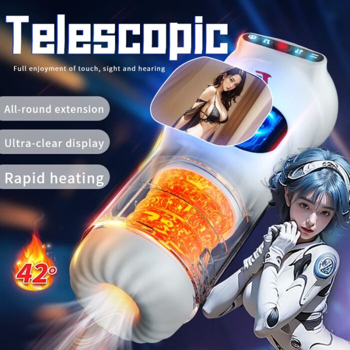 Lovesvibe 9 Vibration 9 Thrusting Automatic Male Masturbator with LCD Display Moan Heating Sex Toys for Men