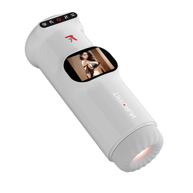 Lovesvibe 9 Vibration 9 Thrusting Automatic Male Masturbator with LCD Display Moan Heating Sex Toys for Men