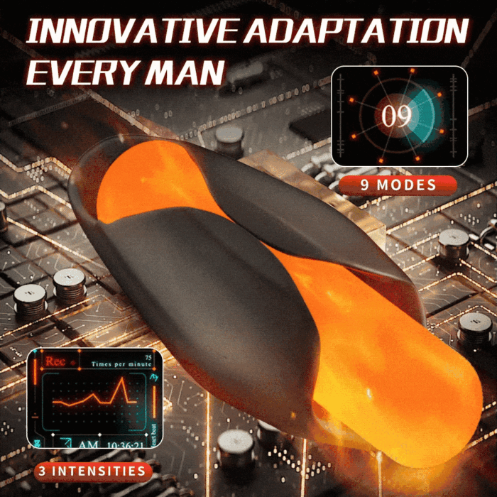 Lovesvibe 9 Vibrations Male Penis Training with LCD Display Automatic Male Masturbator Glans Trainer