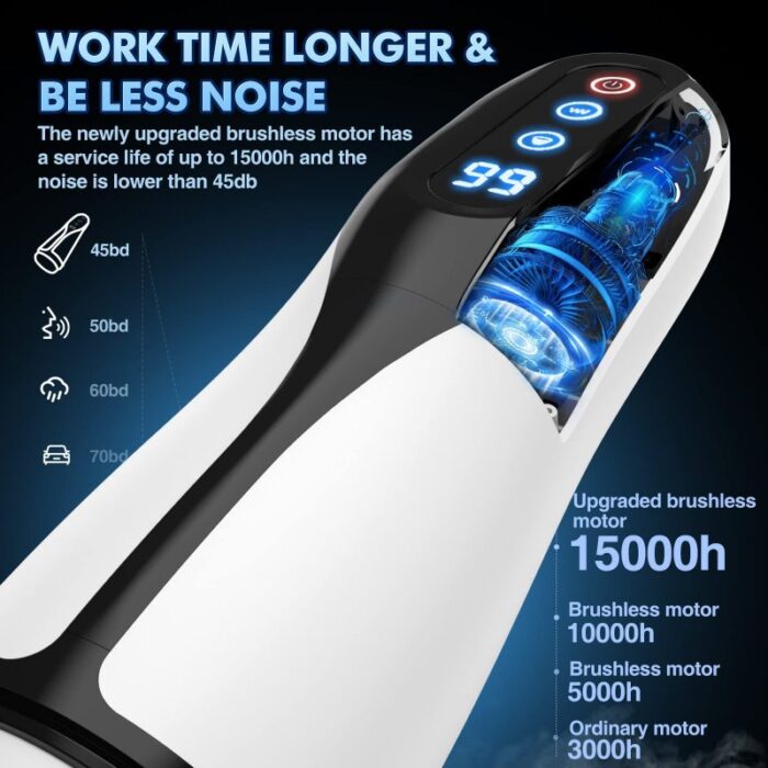 Lovesvibe 9 Vibrations Sucking Male Masturbator with LCD Display Heating Electric Blowjob Penis Trainer