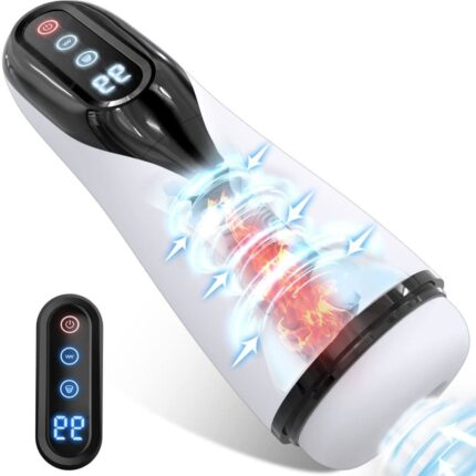 Lovesvibe 9 Vibrations Sucking Male Masturbator with LCD Display Heating Electric Blowjob Penis Trainer