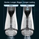 Lovesvibe 9 Vibrations Sucking Male Masturbator with LCD Display Heating Electric Blowjob Penis Trainer