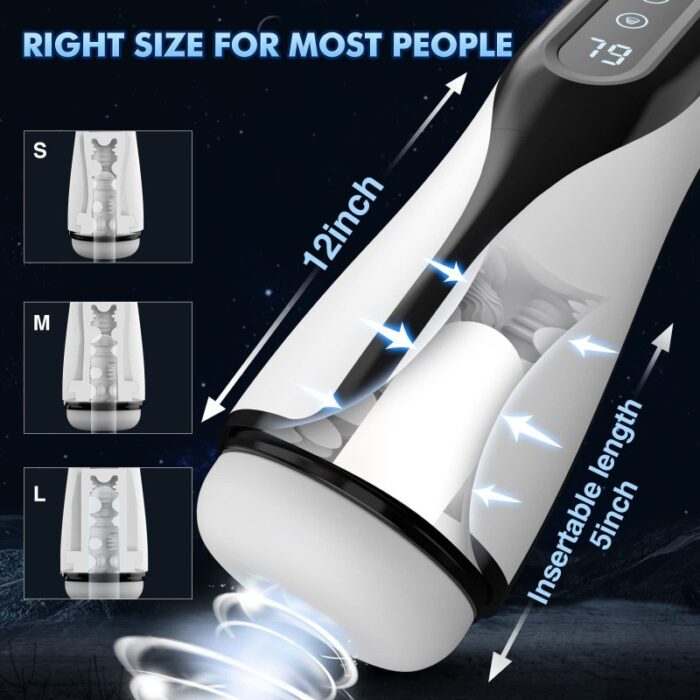 Lovesvibe 9 Vibrations Sucking Male Masturbator with LCD Display Heating Electric Blowjob Penis Trainer