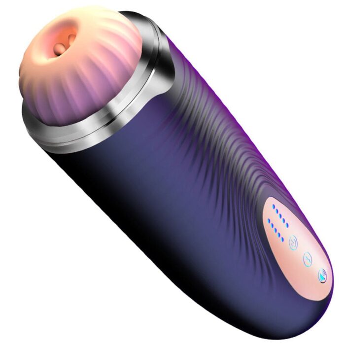 Lovesvibe Automatic Male Masturbator with 10 Vibrating Sucking 3D Texture Channel Electric Male Stroker