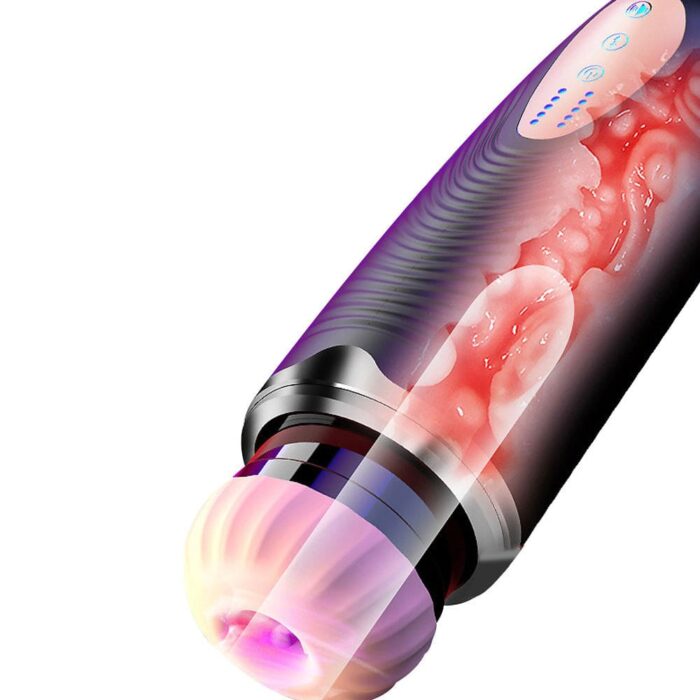 Lovesvibe Automatic Male Masturbator with 10 Vibrating Sucking 3D Texture Channel Electric Male Stroker