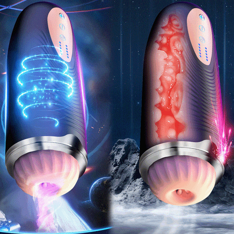 Lovesvibe Automatic Male Masturbator with 10 Vibrating Sucking 3D Texture Channel Electric Male Stroker