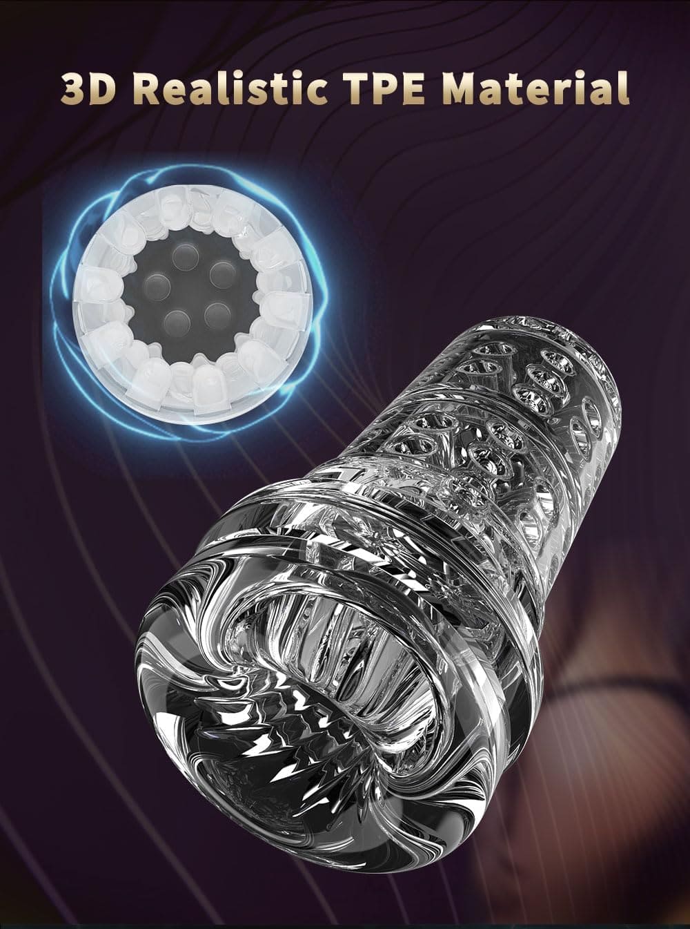 Lovesvibe Automatic Male Masturbator with 10 Vibration 5 Sucking Rotation Voice Function Vagina Male Sex Toys