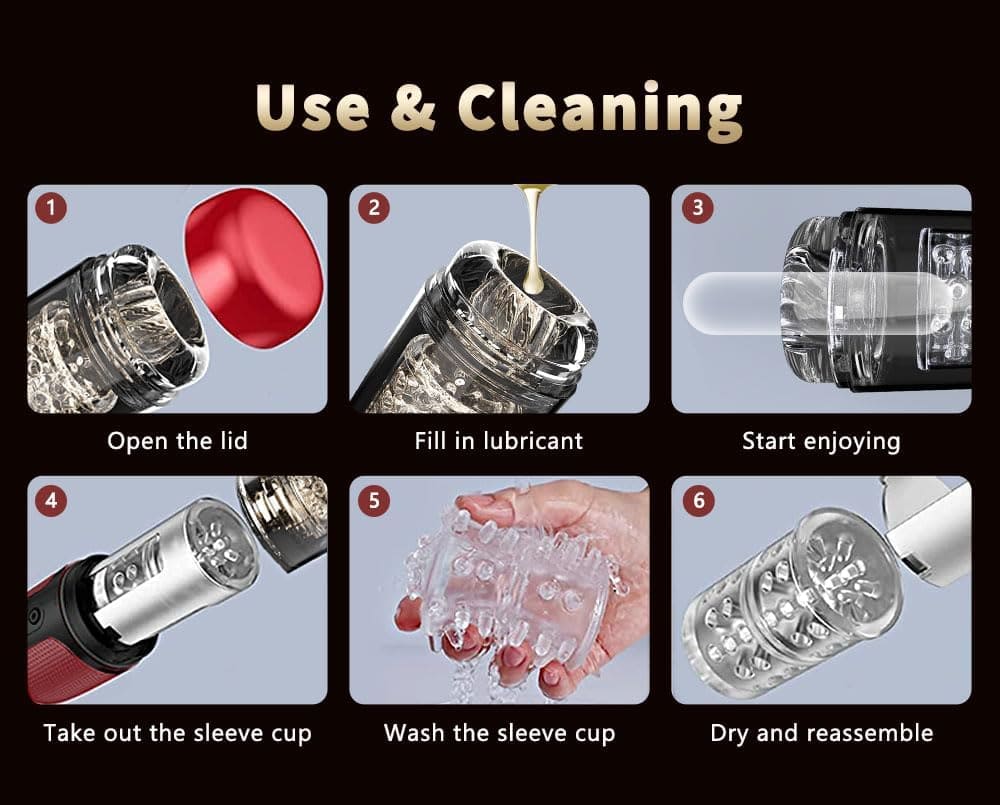 Lovesvibe Automatic Male Masturbator with 10 Vibration 5 Sucking Rotation Voice Function Vagina Male Sex Toys