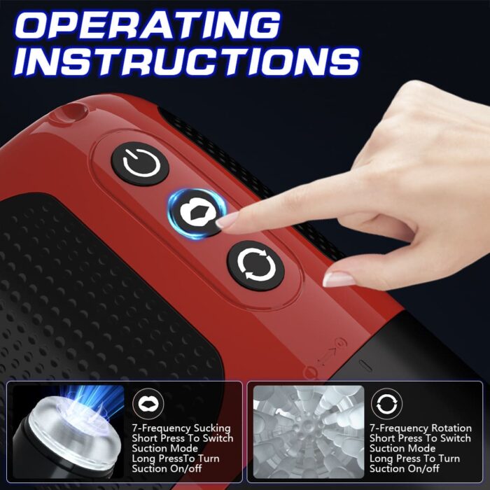 Lovesvibe Automatic Male Masturbator with 10 Vibration 5 Sucking Rotation Voice Function Vagina Male Sex Toys