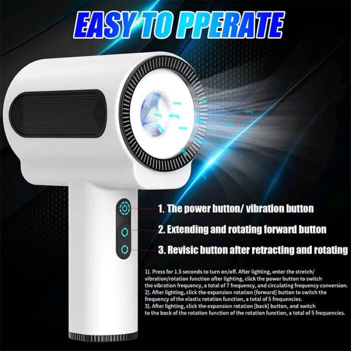 Lovesvibe Automatic Male Masturbator with 7 Vibrations & 5 Thrusting Sucking Rotation Handheld Sex Toy for Men