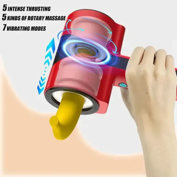 Lovesvibe Automatic Male Mastusbafor with 7 Vibration 5 Thrusting Rotation bj Machine Simulator