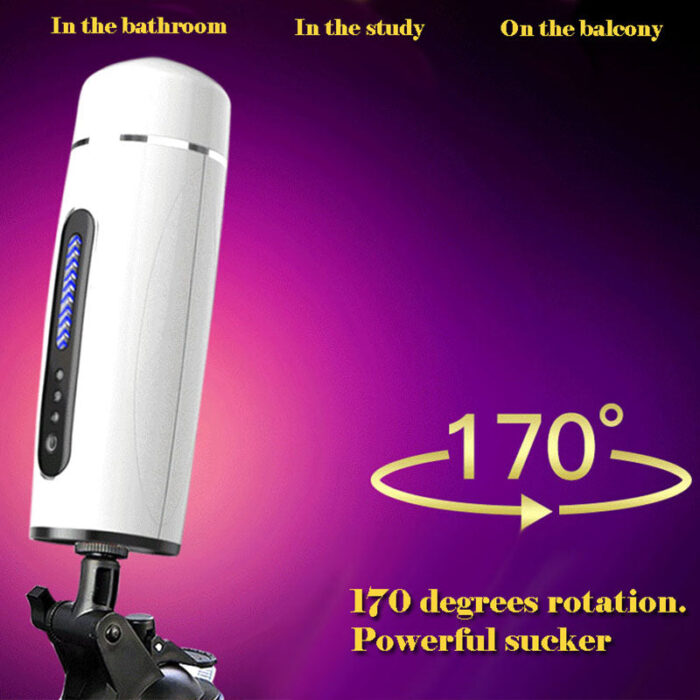 Lovesvibe Automatic Masturbator Penis Pump with 7 Vibration Sucking Hands Free Sex Machines with Suction Base