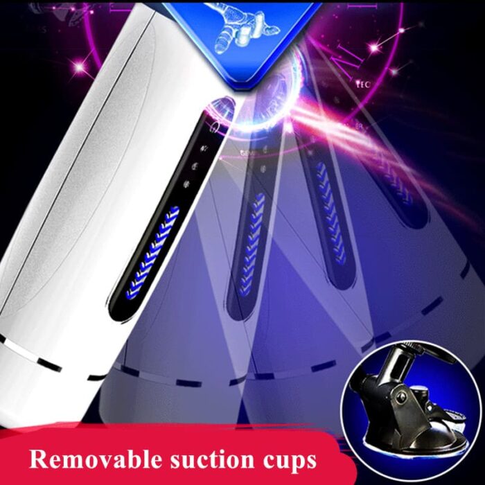 Lovesvibe Automatic Masturbator Penis Pump with 7 Vibration Sucking Hands Free Sex Machines with Suction Base