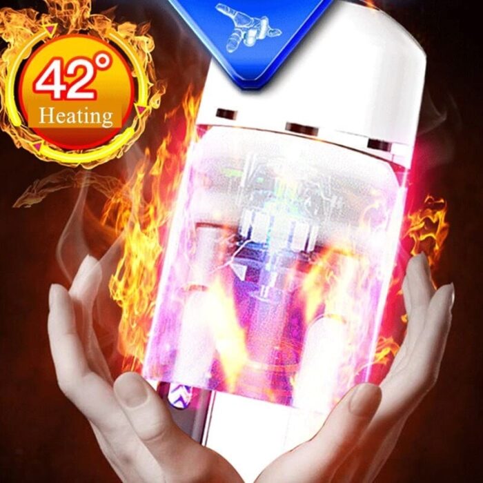 Lovesvibe Automatic Masturbator Penis Pump with 7 Vibration Sucking Hands Free Sex Machines with Suction Base