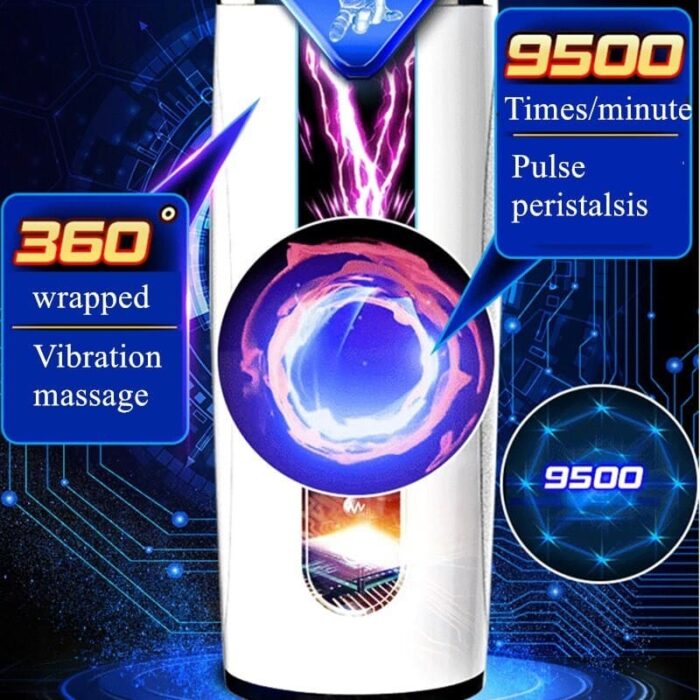 Lovesvibe Automatic Masturbator Penis Pump with 7 Vibration Sucking Hands Free Sex Machines with Suction Base