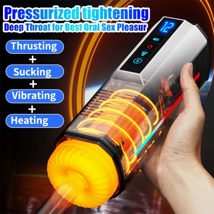 Lovesvibe Automatic Masturbator with 5 Thrusting Vibration Sucking Modes Voice Heating Sex Toys for Men