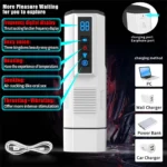 Lovesvibe Automatic Masturbator with 5 Thrusting Vibration Sucking Modes Voice Heating Sex Toys for Men
