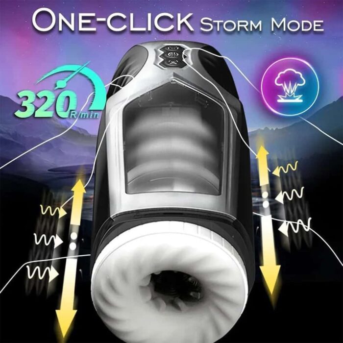 Lovesvibe Automatic Rotating Male Masturbator with 10 Vibration & 5 Rotation Modes for Penis Stimulation