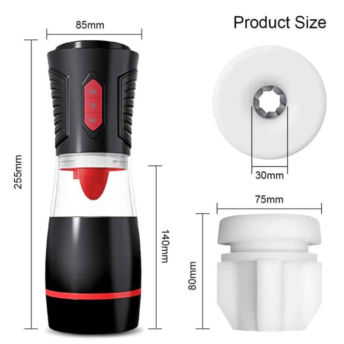 Lovesvibe Automatic Tongue Licking Male Masturbator with 4 Sucking & 7 Tongue Licking Voice Blowjob Stroker