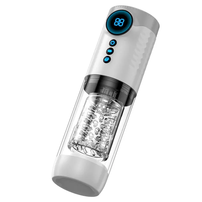 Lovesvibe Fully Automatic Male Masturbator Penis Pump with 9 Frequency Telescopic Rotating LCD Adult Toys