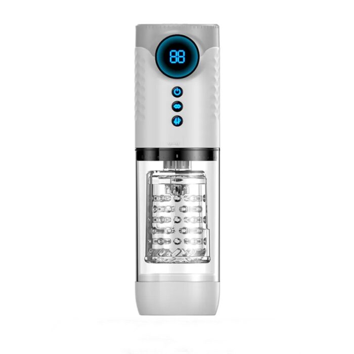Lovesvibe Fully Automatic Male Masturbator Penis Pump with 9 Frequency Telescopic Rotating LCD Adult Toys