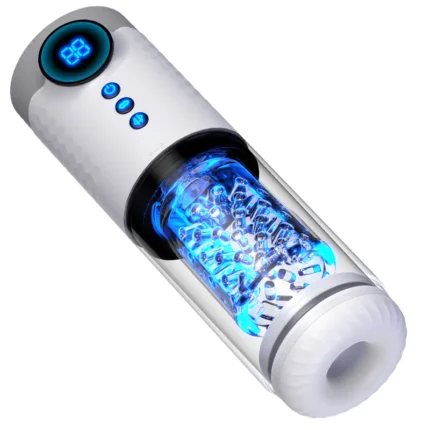 Lovesvibe Fully Automatic Male Masturbator Penis Pump with 9 Frequency Telescopic Rotating LCD Adult Toys