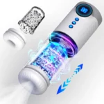 Lovesvibe Fully Automatic Male Masturbator Penis Pump with 9 Frequency Telescopic Rotating LCD Adult Toys