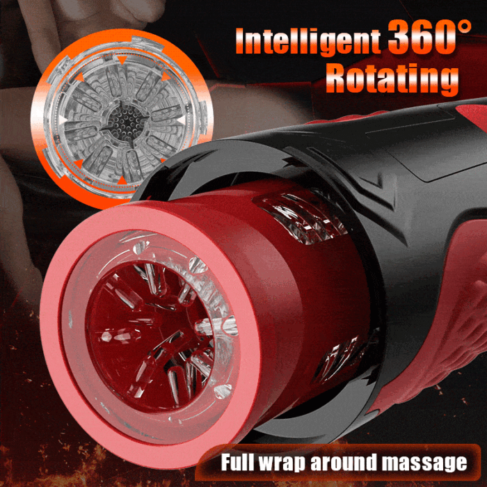 Lovesvibe Intelligent 360°Rotating Male Masturbator 1.38In Extra Long Reach Thrusting Penis Pump