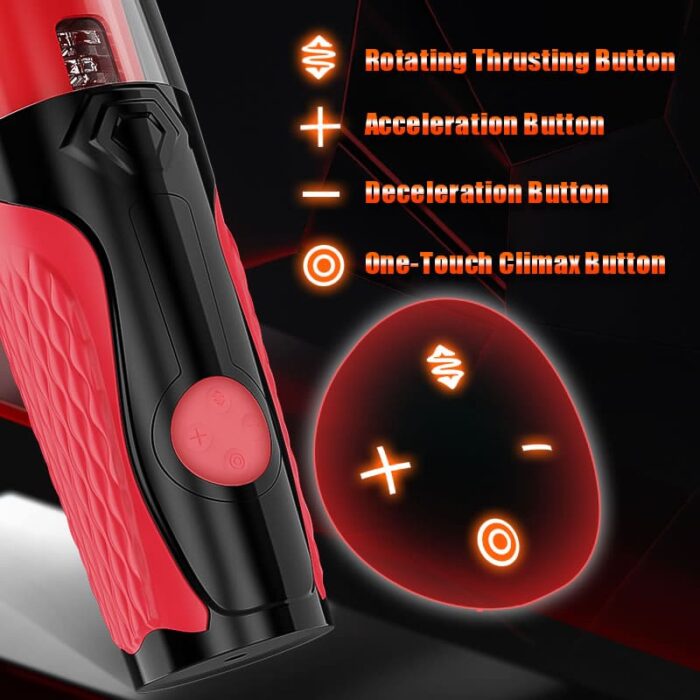 Lovesvibe Intelligent 360°Rotating Male Masturbator 1.38In Extra Long Reach Thrusting Penis Pump