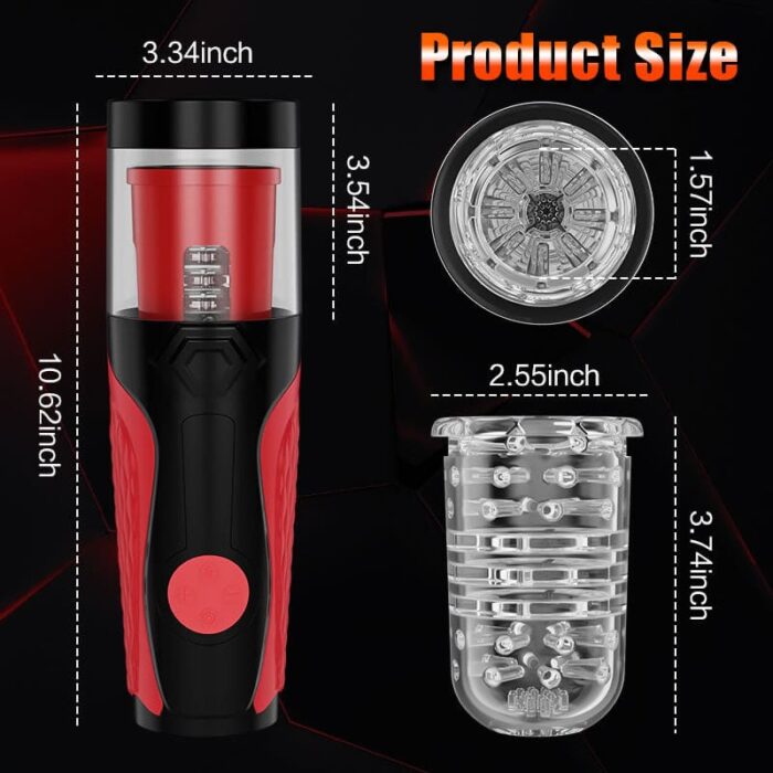 Lovesvibe Intelligent 360°Rotating Male Masturbator 1.38In Extra Long Reach Thrusting Penis Pump