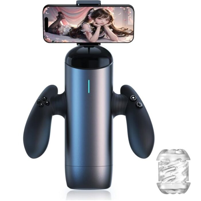 Lovesvibe Long Piston Telescopic Automatic Male Masturbator with 10 Powerful Vibration Thrusting Sex Machine