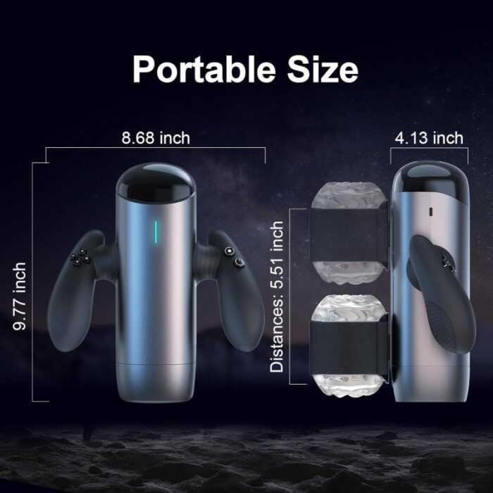 Lovesvibe Long Piston Telescopic Automatic Male Masturbator with 10 Powerful Vibration Thrusting Sex Machine
