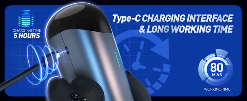 Lovesvibe Long Piston Telescopic Automatic Male Masturbator with 10 Powerful Vibration Thrusting Sex Machine