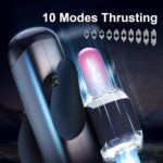 Lovesvibe Long Piston Telescopic Automatic Male Masturbator with 10 Powerful Vibration Thrusting Sex Machine