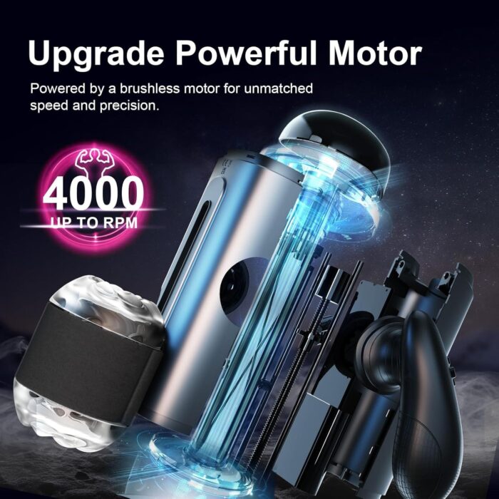 Lovesvibe Long Piston Telescopic Automatic Male Masturbator with 10 Powerful Vibration Thrusting Sex Machine