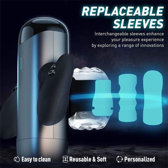 Lovesvibe Long Piston Telescopic Automatic Male Masturbator with 10 Powerful Vibration Thrusting Sex Machine