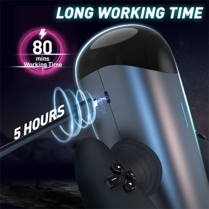 Lovesvibe Long Piston Telescopic Automatic Male Masturbator with 10 Powerful Vibration Thrusting Sex Machine