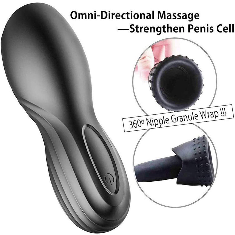 Lovesvibe Silicone Glans Automatic Masturbator, 10 Vibration Modes Penis Sleeves Sex Toys for Men