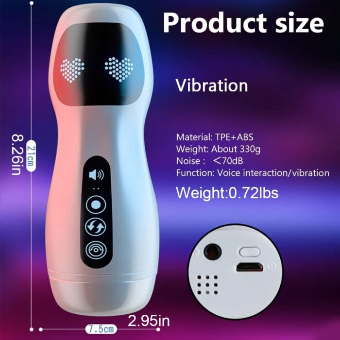 Lovesvibe Smart Vibration Sucking Male Masturbator with Voice Heating Function Electric Penis Pump