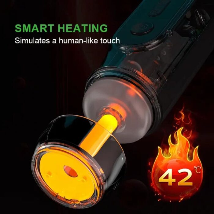 Lovesvibe Thrusting Automatic MaleMasturbator with 6 Vibrating 4 Sucking Heating LCD Display Sex Toys for Men