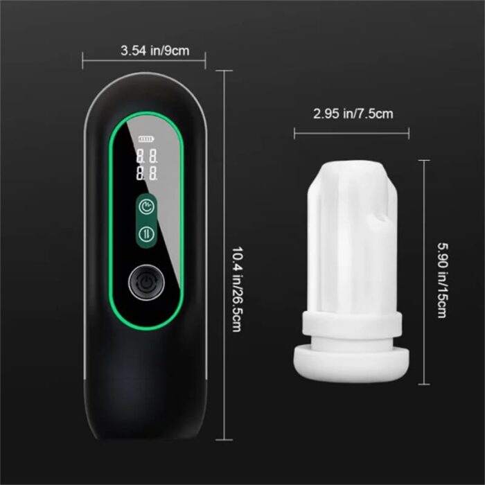 Lovesvibe Thrusting Automatic MaleMasturbator with 6 Vibrating 4 Sucking Heating LCD Display Sex Toys for Men