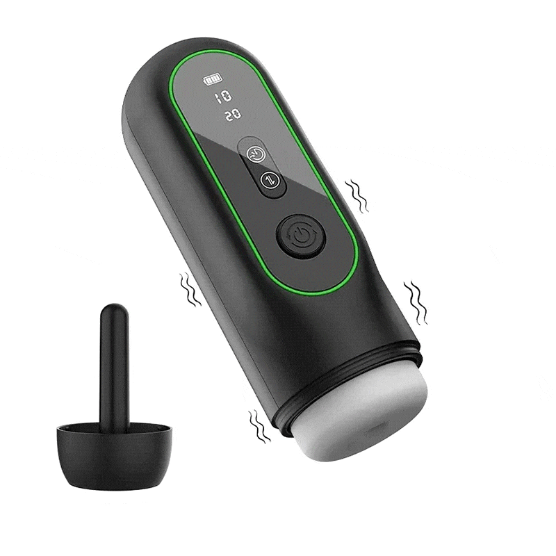 Lovesvibe Thrusting Automatic MaleMasturbator with 6 Vibrating 4 Sucking Heating LCD Display Sex Toys for Men