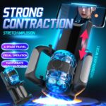 Lovesvibe Thrusting Cannon King 12cm Telescopic Super-long Automatic Masturbator With Handle