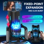 Lovesvibe Thrusting Cannon King 12cm Telescopic Super-long Automatic Masturbator With Handle