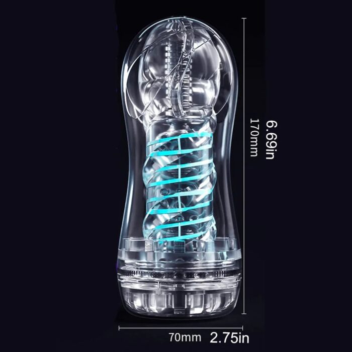 Lovesvibe Transparent Blowjob Male Masturbator Super Soft Silicone Channel Blowjob Sex Toy 5