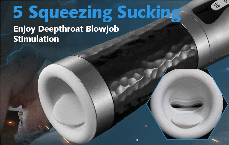Luoge LG382 Automatic Masturbators 10 Vibrating 5 Sucking Smart Tongue Sucking Masturbation Cup