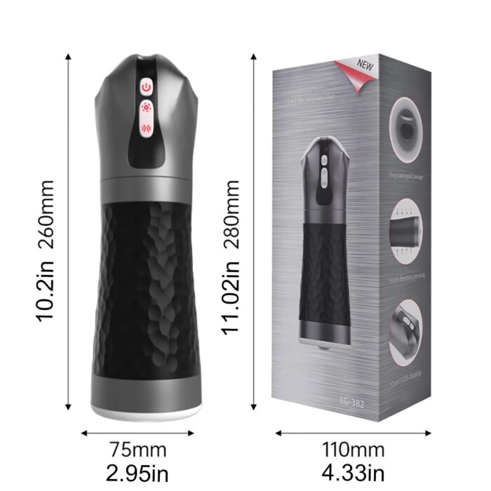 Luoge LG382 Automatic Masturbators 10 Vibrating 5 Sucking Smart Tongue Sucking Masturbation Cup