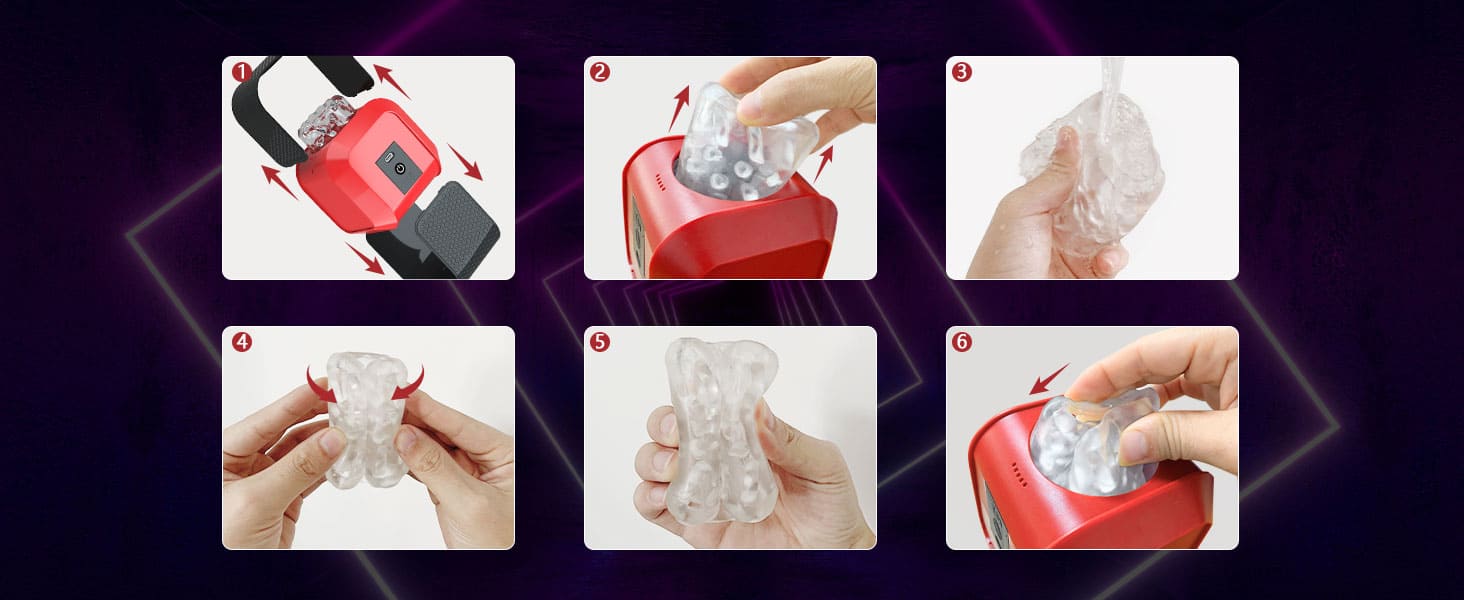 Magic Cube Fully Automatic Male Masturbator with 7 Rotation Modes Concealed Design Dual Open-Ended Sex Machine
