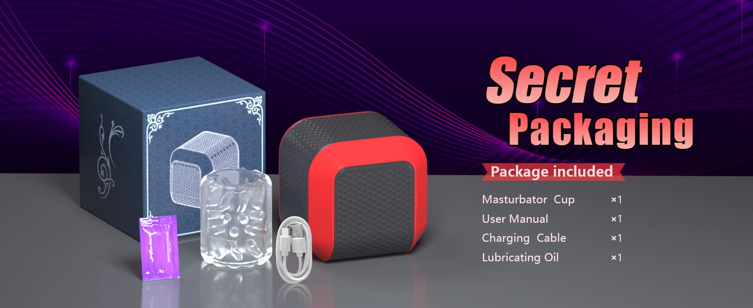 Magic Cube Fully Automatic Male Masturbator with 7 Rotation Modes Concealed Design Dual Open-Ended Sex Machine
